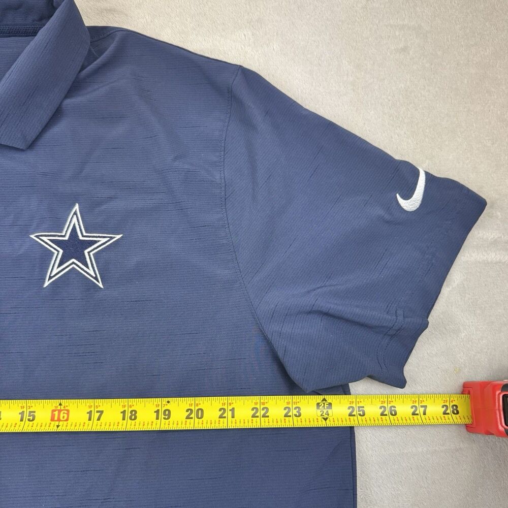 Nike Dallas Cowboys Mens XL Polo Shirt Navy Blue Dri-FIT NFL Football Golf - Picture 6 of 7